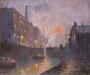 Reg Gardner - Red Sun, Rochdale Canal