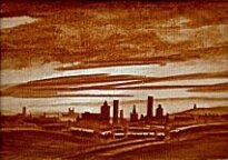Trevor Grimshaw - Orange Landscape at Dusk