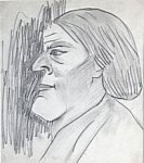 L.S. Lowry - Head of a Woman