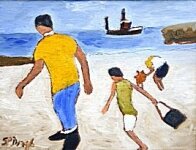 Stephanie Dingle - 3 Beach Figures