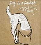 Harold Riley - Dog in a Bucket