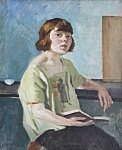 Adolphe Valette - Portrait Of A Young Woman With A Book