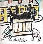 Harold Riley - Dog on a Crate