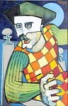 Geoffrey Key - Harlequin with Moon