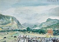 John Thompson - Towards Snowdon On The Nantlle Road 1976 ( Welsh Valley Scene )