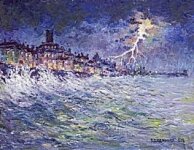 Reg Gardner - Lightening Storm at Cromer
