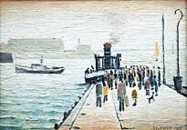 L.S. Lowry RA - The Ferry Boat at Knott End