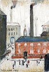 L.S. Lowry - Industrial Scene with Figures