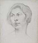 L.S. Lowry - Portrait of a Woman