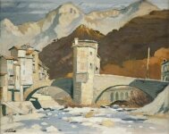Adolphe Valette - The Bridge at Sospel