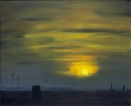 Theodore Major - Figures in a Sunset Landscape