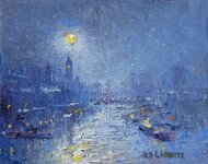 Reg Gardner - Winter Moon - Thames