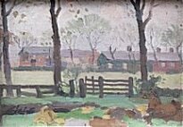 Adolphe Valette - Farm and Trees