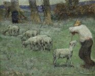 Adolphe Valette - Le Berger et ses Moutons (The Shepherd and His Sheep)