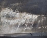 Theodore Major - Rain, Man Walking and Telegraph Pole