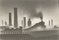 Trevor Grimshaw - Industrial Landscape with Train