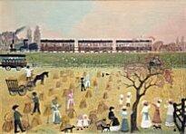 Helen Bradley - Picnic in a Cornfield