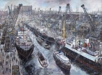 Phil George - Salford Docks, Ships and Cranes