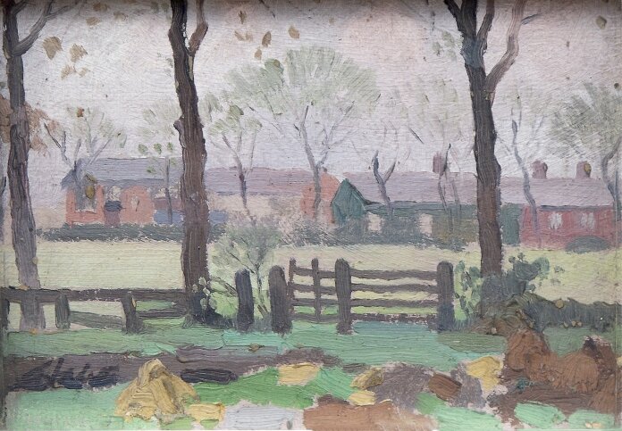 Adolphe Valette - Farm and Trees