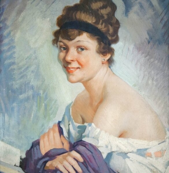 Adolphe Valette - Portrait of a Girl