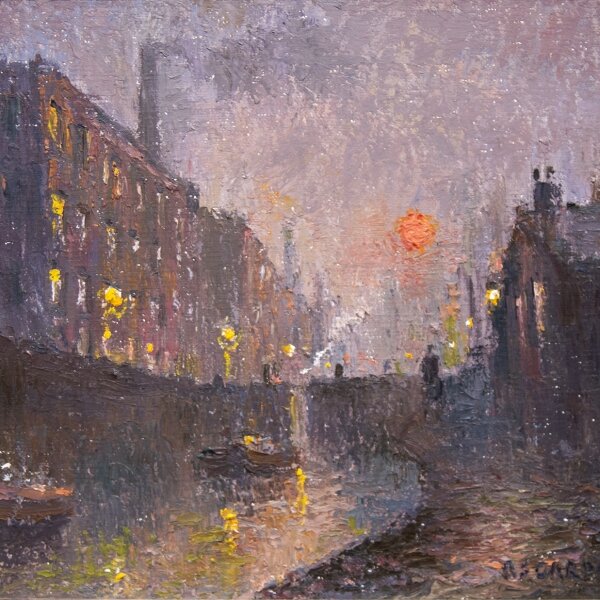 Reg Gardner - Red Sun, Rochdale Canal 
