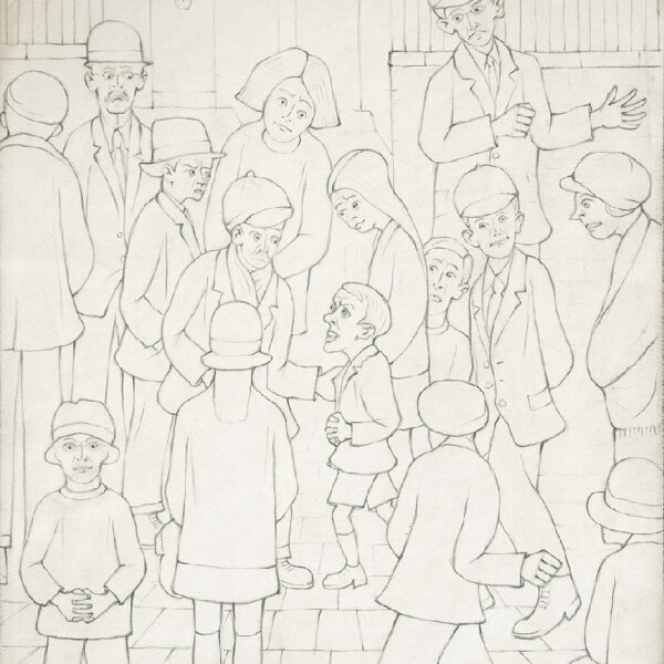 L.S. Lowry - The Half Witted Child