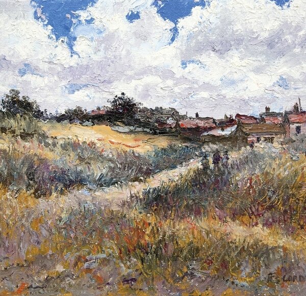 Reg Gardner - Cumulus Clouds - Winterton Dunes Towards the Village