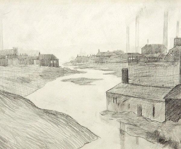 L.S. Lowry - Study For The River Irwell 