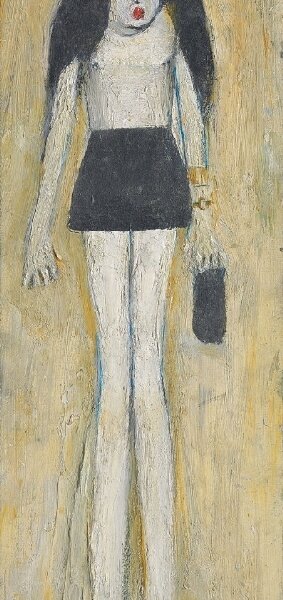 L.S. Lowry - Standing Girl in High Heels
