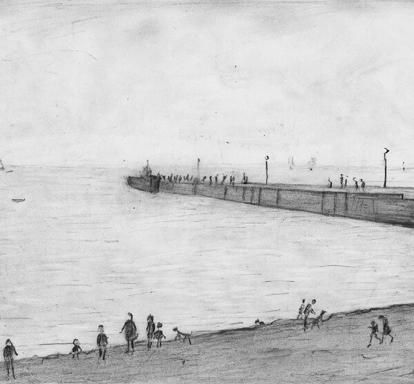 L.S. Lowry - The Ferry Slip at Knott End on Sea