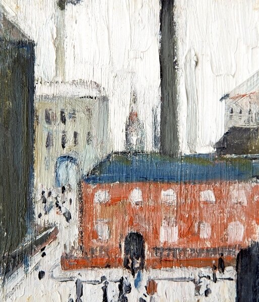 L.S. Lowry - Industrial Scene with Figures
