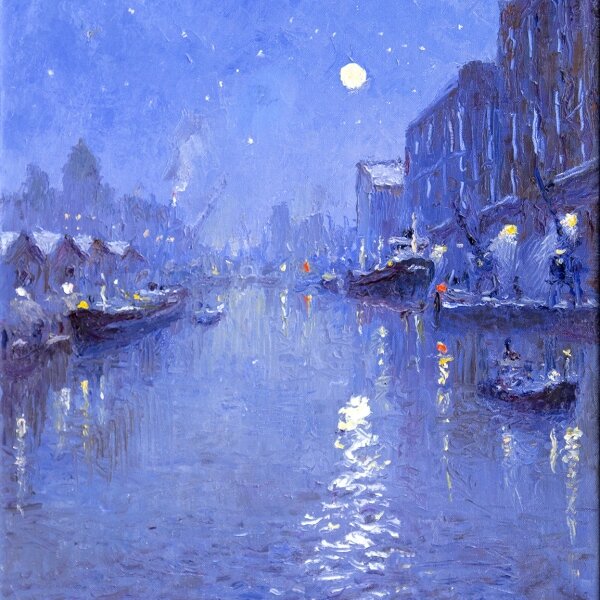 Reg Gardner - Moon and Stars Over Docks
